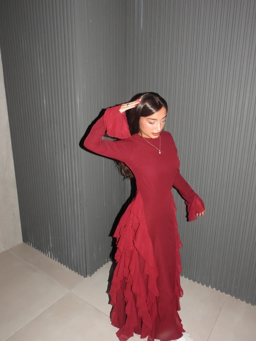 שמלת אנה- בורדו