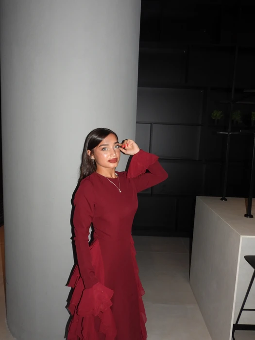 שמלת אנה- בורדו