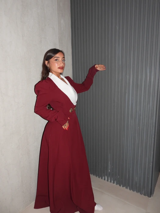 שמלת קתרין- בורדו