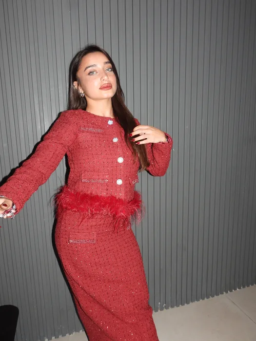 חליפת מלאניה- בורדו