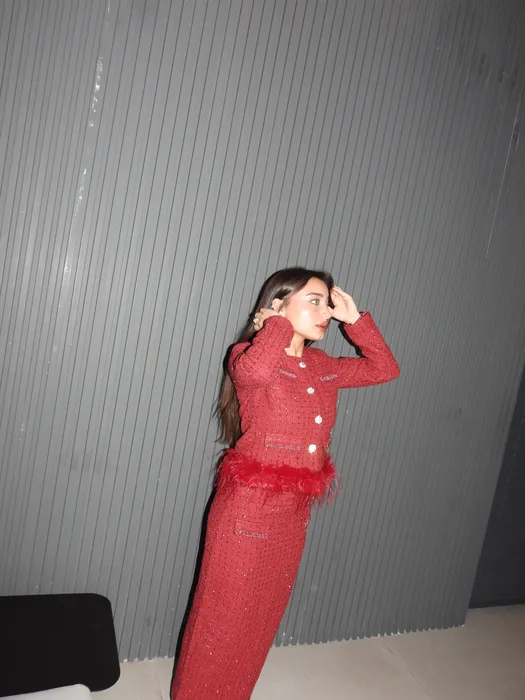 חליפת מלאניה- בורדו