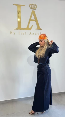חצאית מסט DENIM ג'ינס כהה
