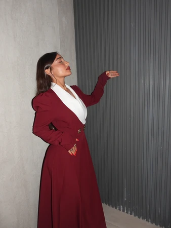 שמלת קתרין- בורדו